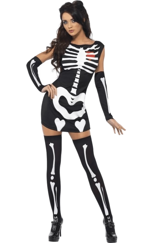 Smiffys Womens Heartbeat Skeleton Halloween Costume All Themes 3 Smiffys Womens Heartbeat Skeleton Halloween Costume All Themes