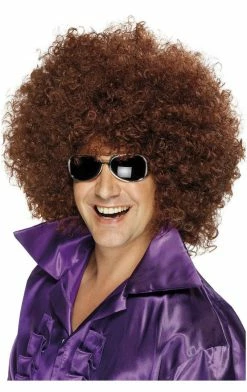 Smiffys Big Afro Wig (Brown) All Themes