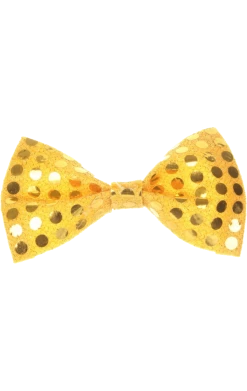 Bristol Novelty All Themes Gold Bow Tie (Sequin)