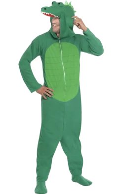 Smiffys Adult Crocodile Onesie Animal Costume All Themes