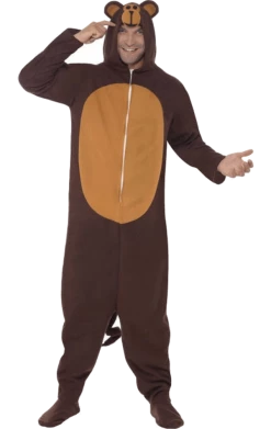 Smiffys Adult Monkey Animal Onesie Costume All Themes