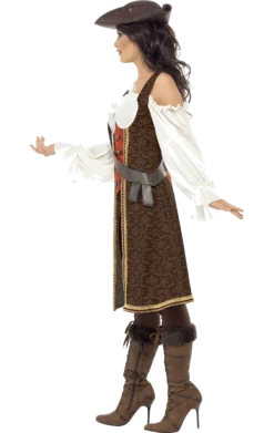 Smiffys All Themes Ladies High Seas Pirate Wench Costume