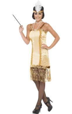 Smiffys Gold Flapper Costume