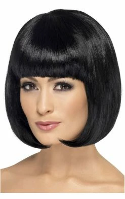 Smiffys All Themes Long Bob Wig (Black)