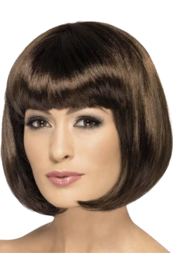 Smiffys Long Bob Wig (Brunette)