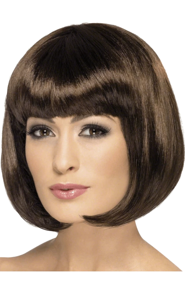 Smiffys Long Bob Wig (Brunette) 3 Smiffys Long Bob Wig (Brunette)