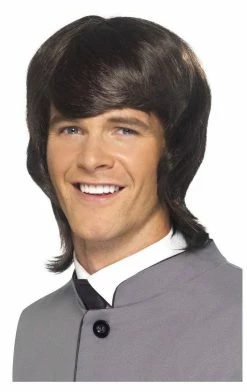 Smiffys 60s Popstar Wig BROWN All Themes