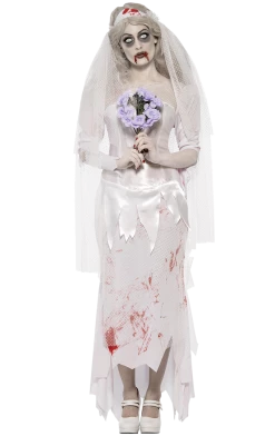 Smiffys All Themes Adult Dead Bride Halloween Costume