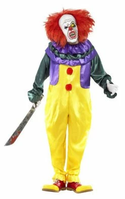 Smiffys Mens Creepy Pennywise Clown Costume All Themes