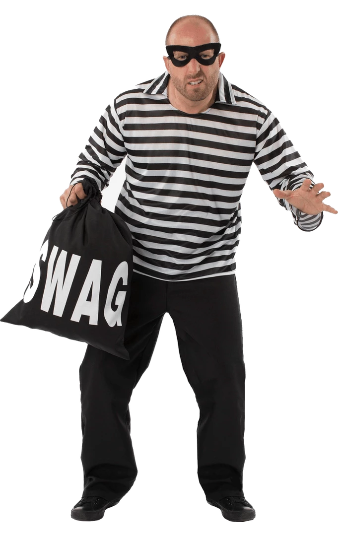 Orion Costumes Mens Costumes Adult Burglar Bill Costume 3 Orion Costumes Mens Costumes Adult Burglar Bill Costume