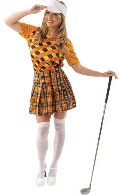 Orion Costumes Womens Costumes Orange And Black Female Golfer Costume