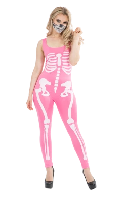 Orion Costumes Skeleton Jumpsuit (Pink)