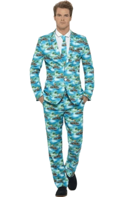 Smiffys All Themes Aloha Patterned Stand Out Suit