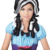 California Costumes Black And White Doll Curls Wig