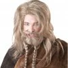 California Costumes All Themes Blonde Viking Wig Beard And Moustache