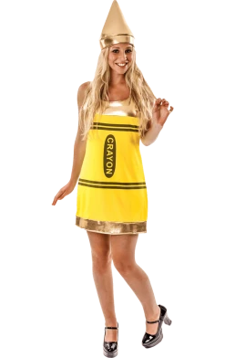 Orion Costumes Womens Yellow Crayon Costume