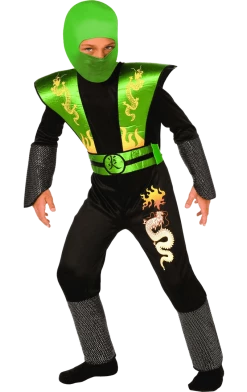 Orion Costumes Kids Green Ninja Warrior Costume