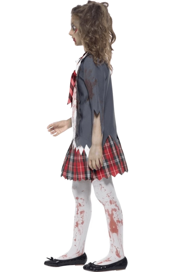 Smiffys Girls Zombie Schoolgirl Halloween Costume 4 Smiffys Girls Zombie Schoolgirl Halloween Costume