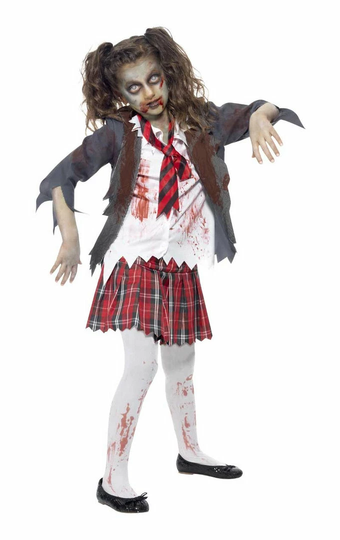 Smiffys Girls Zombie Schoolgirl Halloween Costume 3 Smiffys Girls Zombie Schoolgirl Halloween Costume
