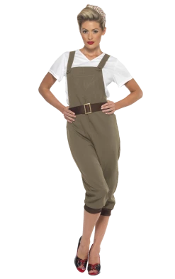 Smiffys Adult WW2 Land Girl Costume All Themes