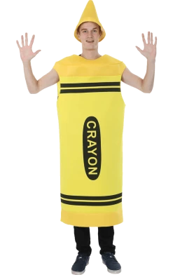Orion Costumes Mens Yellow Crayon Costume