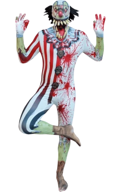 Body Republic Adult Jaw Dropper Clown Morphsuit All Themes