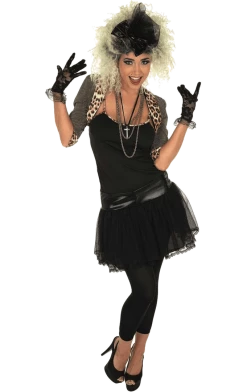 Fun Shack All Themes Adult Womens 80s Pop Star Costume