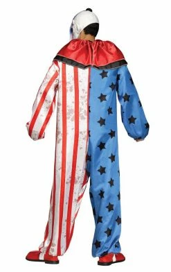 Palmer Adult Stars And Stripes Clown Costume All Themes