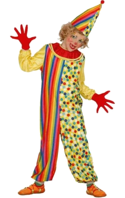 Fiesta Guirca Child Patterned Clown Costume All Themes