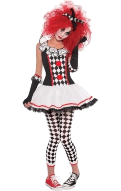 Amscan Girls Teen Harlequin Honey Jester Costume