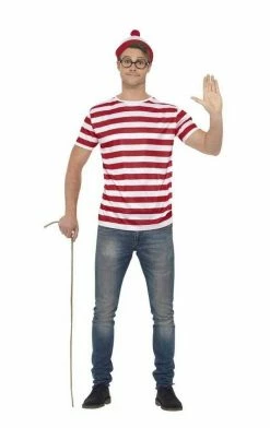 Smiffys Adult Wheres Wally Costume Accessory Kit