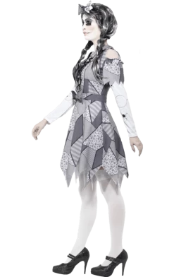 Smiffys All Themes Adult Damaged Doll Halloween Costume