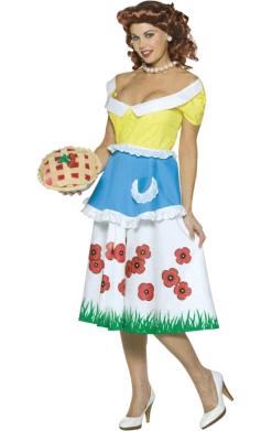 Rasta Imposta All Themes Adult June 50s Costume With Cherry Purse