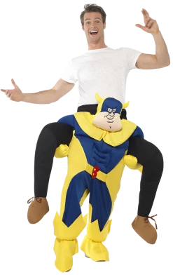 Smiffys Adult Bananaman Piggy Back Costume All Themes