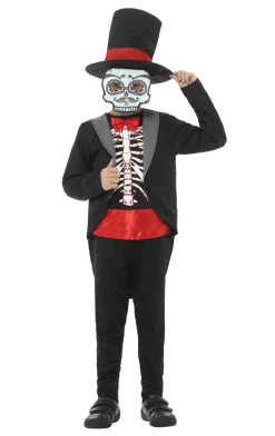 Smiffys Boys Day Of The Dead Suit Costume
