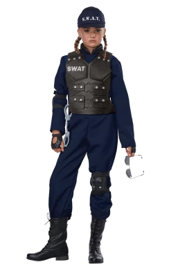 California Costumes All Themes Kids SWAT Police Costume