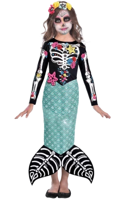Amscan Girls Mermaid Day Of The Dead Costume All Themes