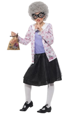Smiffys All Themes Girls Gangsta Granny Costume