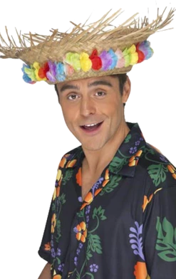 Smiffys All Themes Straw Hawaiian Hat