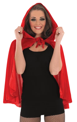 Fun Shack Adult Short Red Hooded Cape