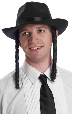 Forum Novelties Rabbi Hat With Payes All Themes