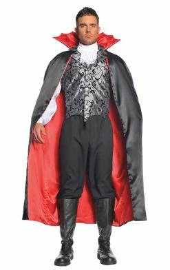 Generic Halloween Mens Satin Vampire Cape