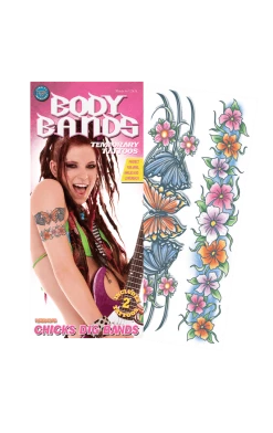 Tinsley Transfers All Themes Flowers Body Band Temporary Tattoo