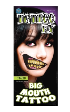 Tinsley Transfers All Themes 2 Faced Big Mouth Tattoo