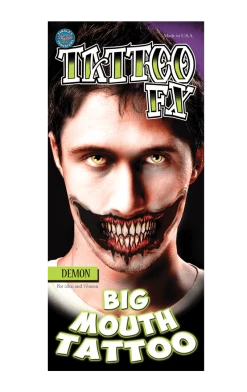 Tinsley Transfers All Themes Demon Big Mouth Tattoo