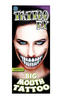 Tinsley Transfers All Themes Chompers Big Mouth Tattoo
