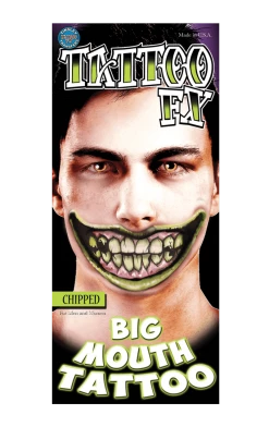Tinsley Transfers All Themes Chipped Big Mouth Tattoo
