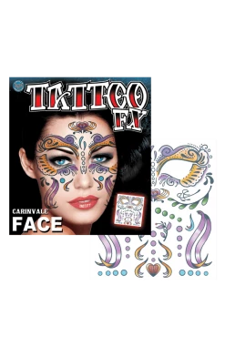 Tinsley Transfers All Themes Carnival Face Temporary Tattoo