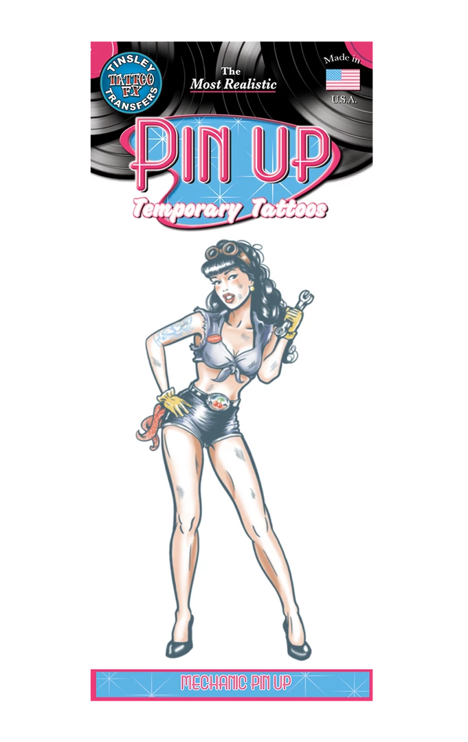 Tinsley Transfers Mechanic Pin Up Tattoo Transfer All Themes 3 Tinsley Transfers Mechanic Pin Up Tattoo Transfer All Themes