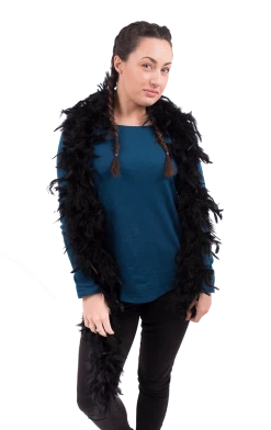 Bristol Novelty Black Feather Boa Accessory All Themes